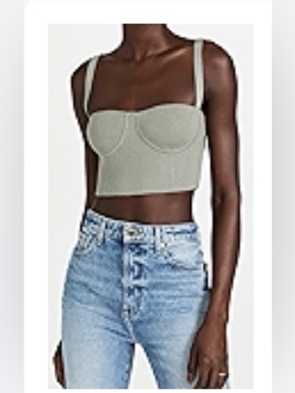 Jonathan Simkhai Green Crop Top